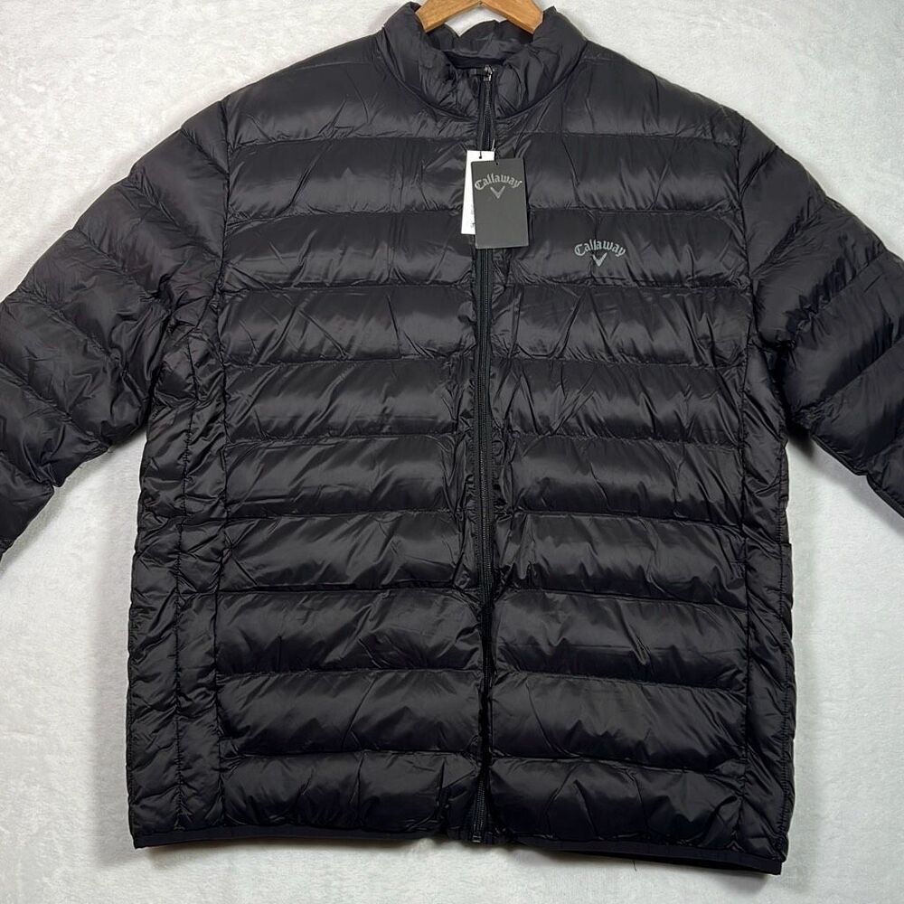 Callaway Golf Jacket performance‎ Puffer Full Zip Caviar Black NWT Men X-Large